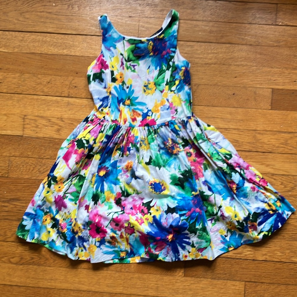 EUC Polo Ralph Lauren Floral Print Cotton Dress Size 7